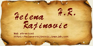 Helena Rajinović vizit kartica